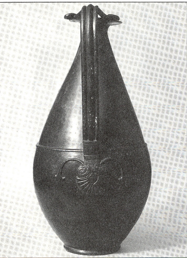Vasija de bronce hallada por el talaverano Jiménez de la Llave en Manzanas y que hoy se encuentra en el museo metropolitano de Nueva York