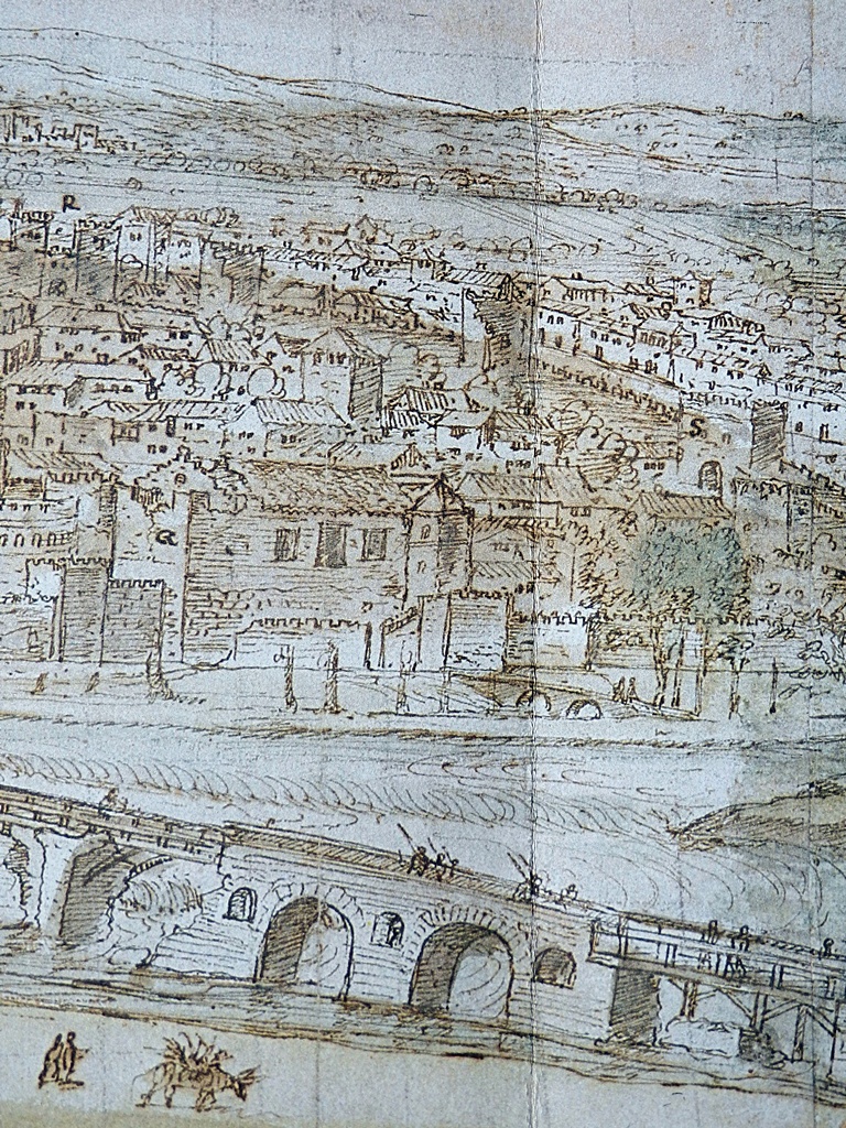 Alcázaba de Talavera en el dibujo de Van der Wingaerde