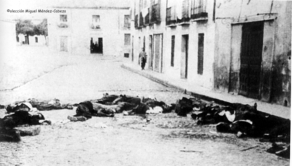 Fusilados republicanos en la calle Carnicerías en septiembre de 1936